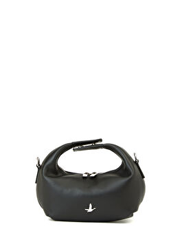 Siyah Kadın Deri Çapraz Çanta