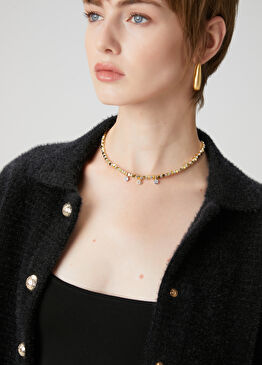 Doğal Taşlı Kadın Kolye