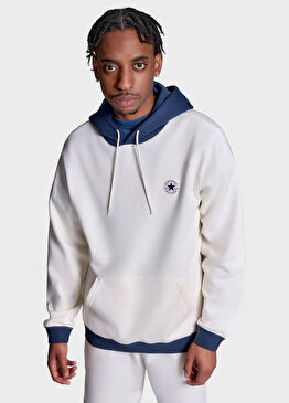 Chuck Logolu Krem Kapüşonlu Erkek Sweatshirt