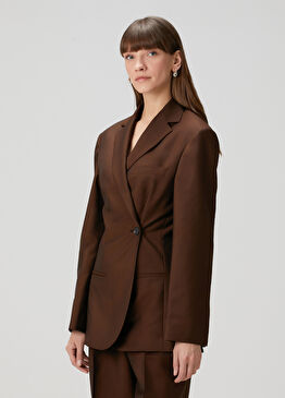 Kahverengi Yün Blazer