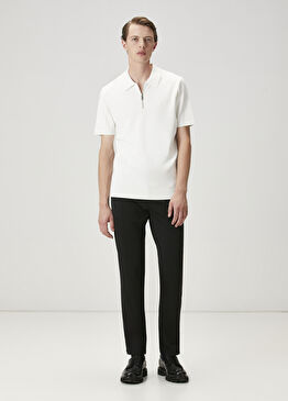 Siyah Diyagonal Desenli Spor Pantolon