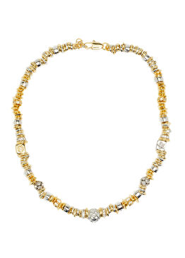 Gümüş Altın Rengi Kadın Kolye