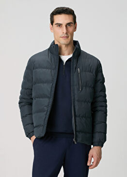 Antrasit Cep Detaylı Ray Kapitone Mont