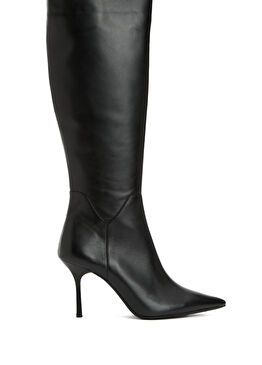 Siyah Kadın Deri Çizme