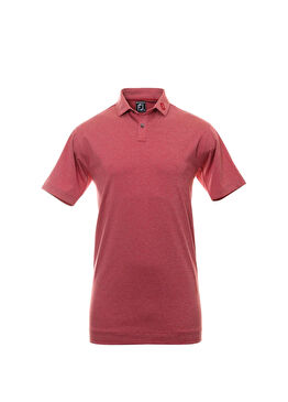 FootJoy Heather Self Collar Lisle Kırmızı Golf T-Shirt 80138