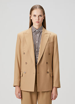 Camel Kruvaze Yün Blazer
