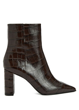 Kahverengi Kadın Deri Bot