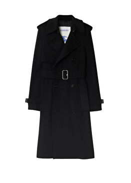 Trench Siyah Kaşmir Kadın Mont