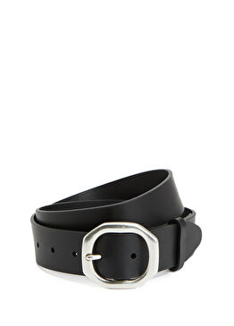 Siyah Kadın Deri Kemer