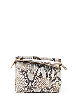 Mini Puzzle Çok Renkli Kadın Deri Çanta