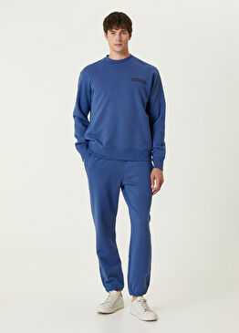 Koyu Mavi Logo Baskılı Jogger Eşofman Altı