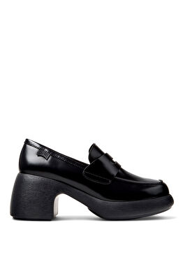 Thelma Siyah Deri Kadın Topuklu Makosen K201787-008