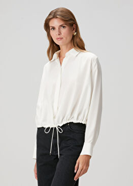 Beyaz İpek Gömlek