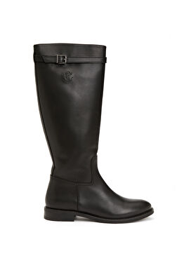 Siyah Kadın Deri Çizme