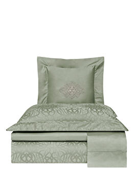 Valois Haki Pamuklu Jakar Super King Size Nevresim Takımı 260 x 240 cm