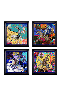 Don Quijote İpek 4'lü Tablo Seti