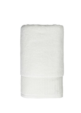 Poppy Beyaz Pamuklu Banyo Havlusu 90 x 150 cm