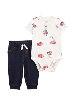 Body ve Pantolon Erkek Bebek 2'li Set 