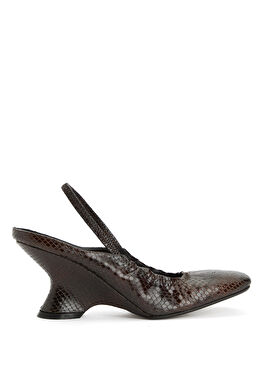 Koyu Kahverengi Topuklu Ayakkabı