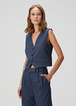 Lernona Mavi Çizgili Bluz