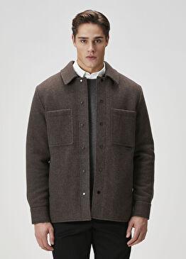 Atkinson Kahverengi Yün Dış Gömlek