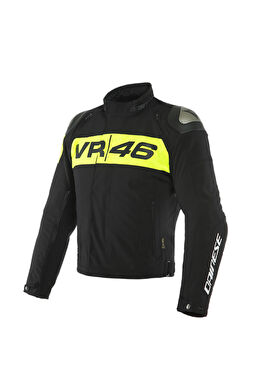 VR46 Podium Black Fluo Yellow D-Dry Erkek Motosiklet Montu