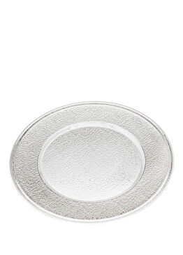 Nostalji Krom Çelik Servis Tabağı 34 cm