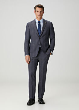 Vicenza Çizgi Desenli Yün Takım Elbise