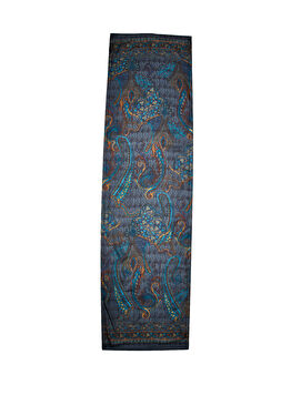 Renkli Desenli Kadın İpek Fular