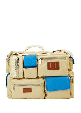 Naturel Çok Cepli Kadın Çanta