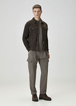 Koyu Kahverengi Kargo Pantolon