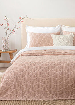 Marques Pudra Çift Kişililk Yatak Örtüsü 240x250 cm