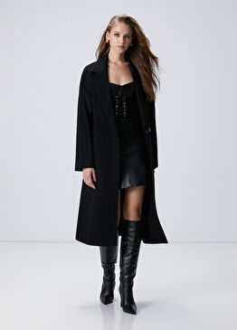 Limited Siyah Kaşmir Manto