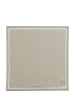 Kahverengi Desenli Kadın Fular 90 x 90 cm