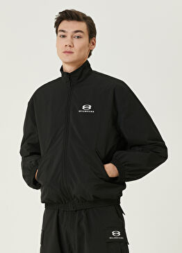 Icon Cocoon Kick Siyah Kapüşonlu Oversize Ceket