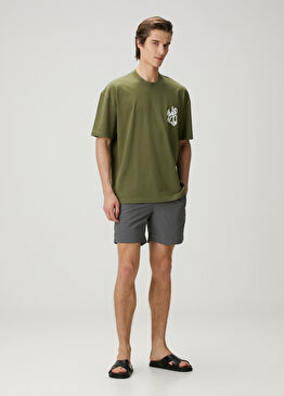 Slim Fit Warden Antrasit Beli Kordonlu Mayo