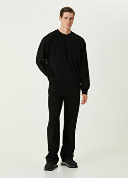 Casual Fit Siyah Beli Kordonlu Eşofman Altı