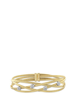  İtalyan 18 Ayar Altın 0.42 CT Pırlanta Taşlı Kadın Bileklik