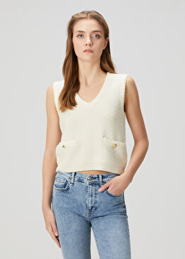 Claire Krem Triko Yelek