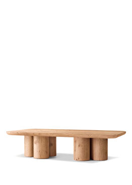 Nora Naturel Meşe Ahşap Orta Sehpa 70 x 140 cm