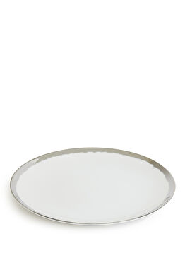 Odyssey Platinum Beyaz Porselen Tatlı Tabağı