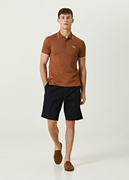 Lacivert Pilili Bermuda