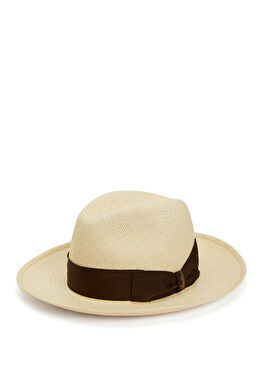 Bej Siyah Erkek Hasır Şapka