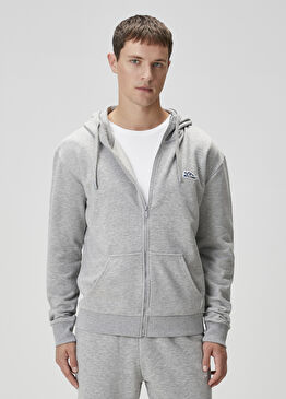 Gri Kapüşonlu Sweatshirt