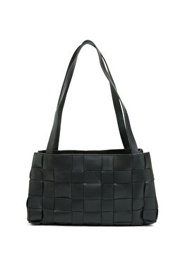 Slim Siyah Kadın Deri Alışveriş Çantası