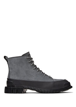 Pix Gri Siyah Deri Kadın Bot K400388-019