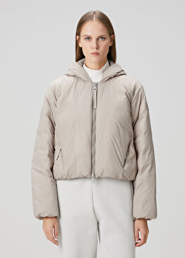 Elba Bej Kapüşonlu Mont