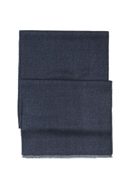 Lacivert Erkek Yün Atkı