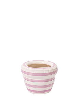 Louis Lavender Lila Çizgili Seramik Saksı