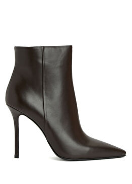 Kahverengi Kadın Deri Bot